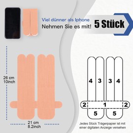 Zancony Pre-Cut Kinesiology Tape for Back & Waist Incredible Support for Athletic Sports Relaxing The Tense Muscles Easy to Apply Latex Free High Breathability 95% Cotton and 5% Spandex 5 Pieces