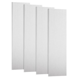 4 Pack 6061 Aluminum Metal Sheet, 3x12x1/8 Inch Flat Plain Thin Aluminum Plate Covered with Protective Film, Finely Polished and Deburred, Aluminum Metal Plate for Crafting, lndustry