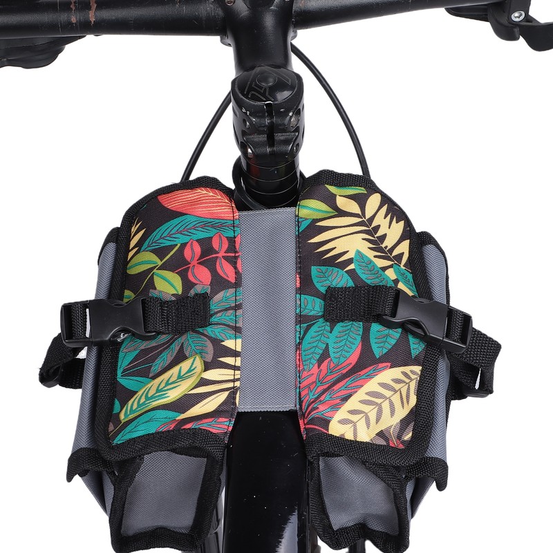 Bike Front Frame Bag Bicycle Twin Storage Top Tube Bag