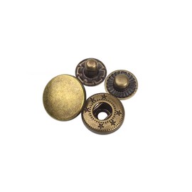 10 Pairs Large Spring Hooks 0.6 inch (15 mm) Spring Hook Buttons Leather Craft Clasps DIY Craft Antique Gold