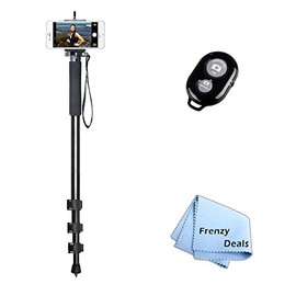 72” Monopod with Quick Release Plate for All Smartphones, Phablets, Cameras & Camcorders + Frenzy Deals Microfiber Cloth