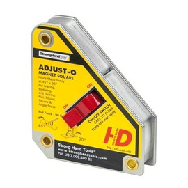 Strong Hand Tools MSA46-HD Adjust-O - Cuadrado magnético resistente, interruptores de encendido/apagado, fuerza de tracción de 65 libras, 4-3/8 pulgadas de largo, 3-3/4 pulgadas de ancho, 1-1/8 pulgadas de altura