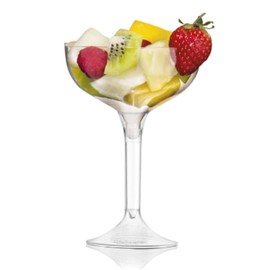 AIOS Pack of 20 Champagne Coupe Glasses Made from Recyclable BPA Free Plastic. Dishwasher Safe.