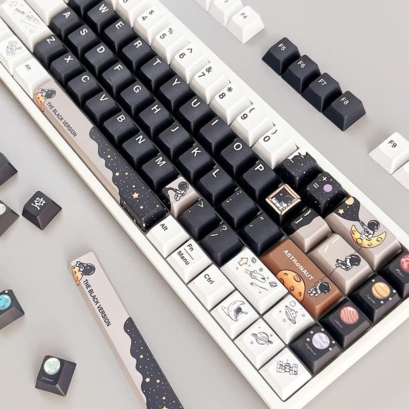 daixiahu Keycaps - Tema astronauta, altura de cereza, 142 teclas,