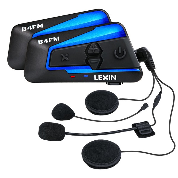 LX-B4FM 4riders 4riders Simultaneous Calls for 8 or More People, FM Radio, Music Sharing, Bluetooth Intercom, Up to 3322.8 ft (1,600 m), Smartphone Music Playback Radio, Motorcycle, 15-Hour Calling Income Bike, 2 Types of Microphones, Japanese Handling a
