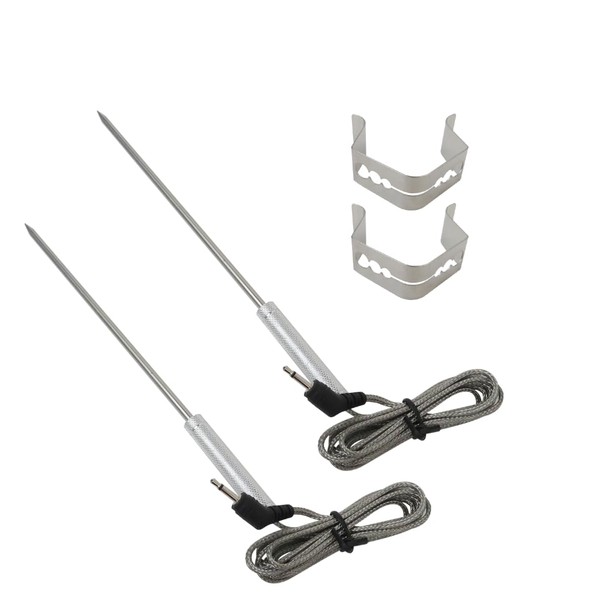 Upgraded 2Pcs Meat Probe with Clip Holder Replacement for Thermopro