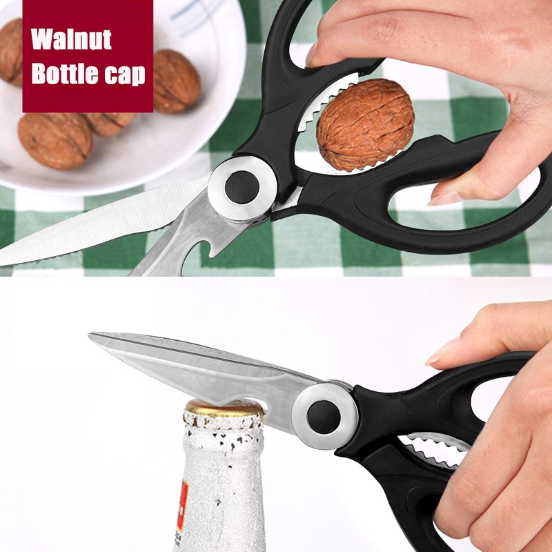 Kitory Kitchen Scissors, Universal Scissors, Household Scissors with Saw Cut,
