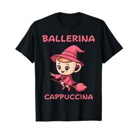 Ballerina Cappuccino Italian Brainrot Meme Witch Kids Girls T-Shirt