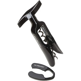 Le Creuset Classic Table Model Corkscrew with Foil Cutter Gift Set, GS 100 , Plastic, Black Onyx, 49800001400000