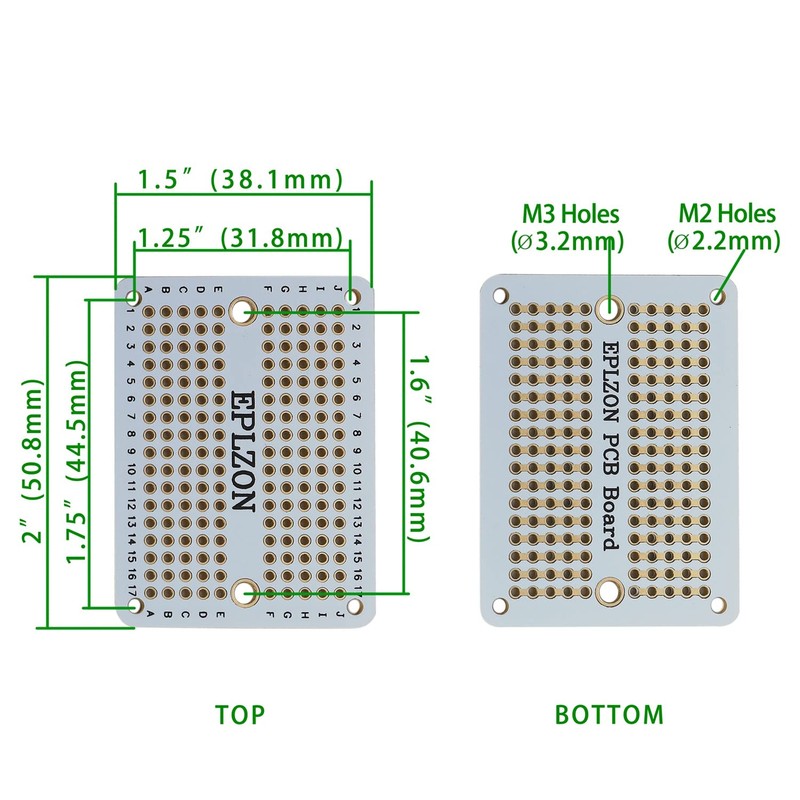 EPLZON Prototype Board Solderable Breadboard Double-Sided PCB Circuit Board for