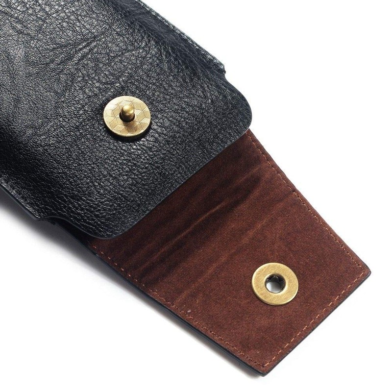 DFV mobile Leather Cover Vertical Belt Case with Magnetic Closure