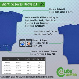 Custom Baby Bodysuit Little Wolf Funny Humor Funny Cotton Boy & Girl Baby Clothes Royal Blue Design Only 12 Months