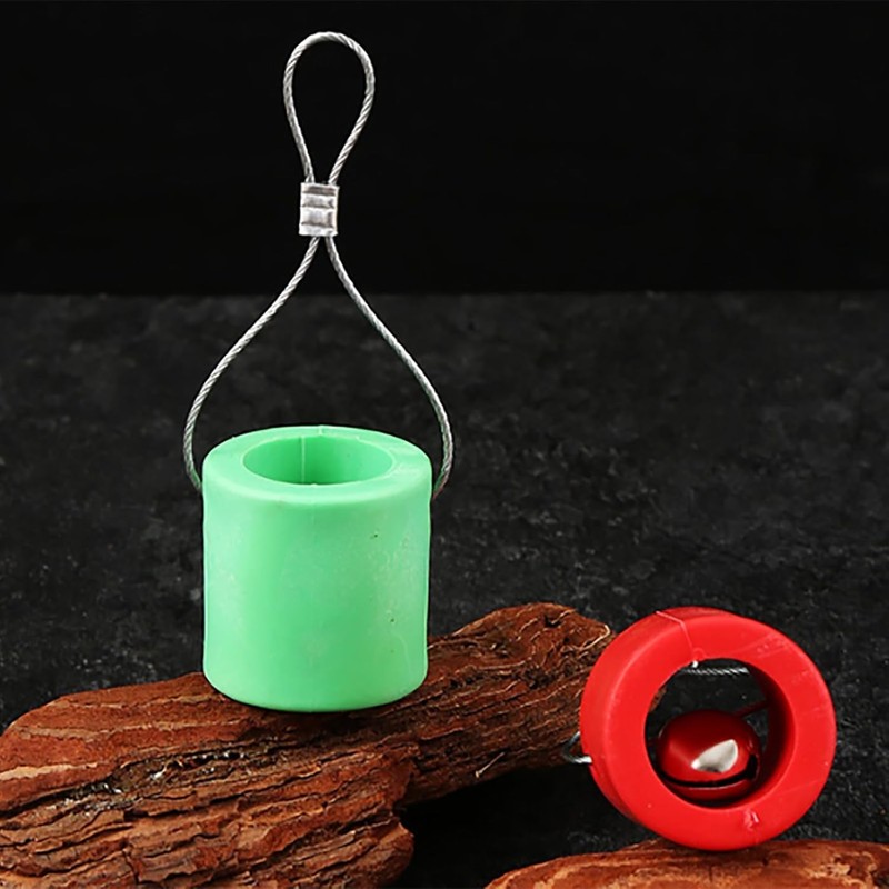 1Pc Green Silicone Slingshots Targets with Bells Outdoor Slingshots Training