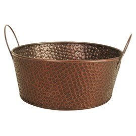 Wald Imports Copper Hammered Metal 10.5" Beverage Bucket/Pail/Tub