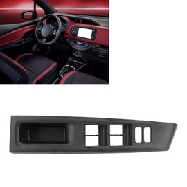 Panel Superior del Reposabrazos Delantero para Yaris 2012-2014, Embellecedor de la Cubierta del Bisel del Interruptor de la Ventana de la Puerta(Lzquierda 74232‑52550‑C0)