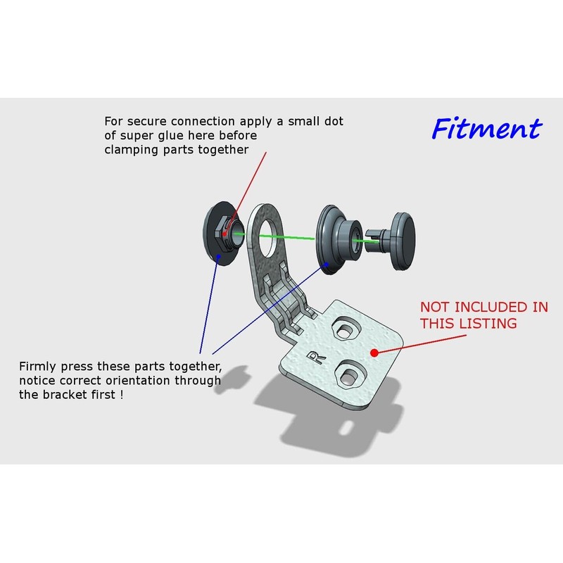 Parcel shelf button clips set of 2