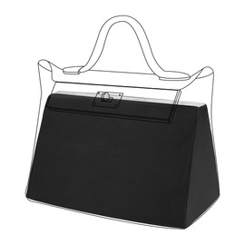 DGAZ Bag Pillow Shaper Insert for Luxury Handbags, Silky Pillow Shaper for Hermes 24/24-mini Bag (29, Black)