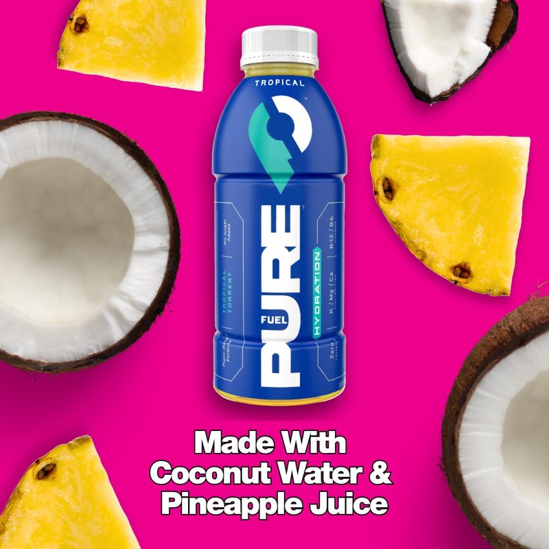 Pure Fuel Hydration Drinks Tropical Torrent - Plant-Based Healthy Electrolyte