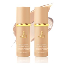 BASE DE MAQUILLAJE VERSÁTIL 4 EN 1: Base de maquillaje líquida con protector solar FPS 50, corrector y humectante. Ajusta automáticamente al tono de t