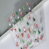 Winter Snowflake Nail Art Stickers Embossed Christmas Tree Santa Claus