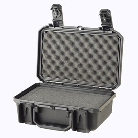 Seahorse 230 Heavy Duty Protective Dry Box Case with Foam - TSA Approved / Mil Spec / IP67 Waterproof / USA Made for Cameras, Action Cameras, Ammo, First Aid Kits, Microphones, Small Drone (Black)