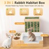 Essenhome Large 3 in 1 Rabbit Litter Box with Hay
