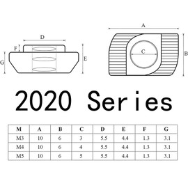 100 Pcs 2020 Series M5 T Nuts, T Slot Nut Hammer Head Fastener Nut, Nickel Plated Carbon Steel Nut for European Aluminum Profile,Drop in T Slot Nuts Assortment Kit(20-M5)