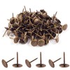 Bivethoi Upholstery Tacks, 7/16" Dia Antique Red Copper, 120 Pcs