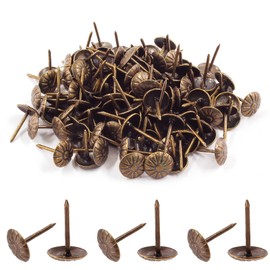 Bivethoi Upholstery Tacks, 7/16" Dia Antique Red Copper, 120 Pcs