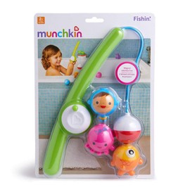 Munchkin Gone Fishin' Rod & Reel Magnetic Bath Toy Set (with 3 Distinct Underwater Bobbing Characters)