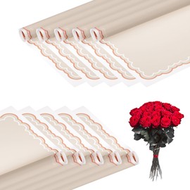 PATIKIL Gift Bouquet Wrapping Paper, 10 Sheet Waterproof Flower Wrapping Paper Florist Supplies Packaging Floral Papers for Wedding DIY Packaging Craft Valentine Mother's Day, Khaki