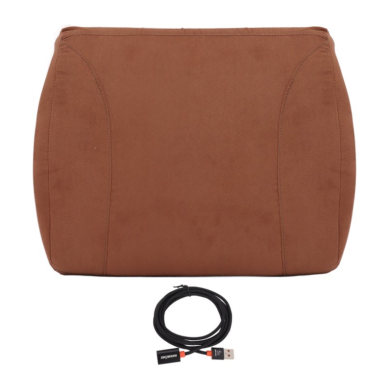 Khaki Portable Heating Waist Cushion USB Port 3 Adjustable Temperature