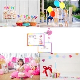 15 Pack Birthday Party Invitation Cards with Envelopes, Perfect for Kids, Adults, and All Celebrations, 4.72 x 6.69 Inches (Hearts)