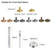 QUARKZMAN 100 Sets Leather Rivets 12 mm x 10 mm