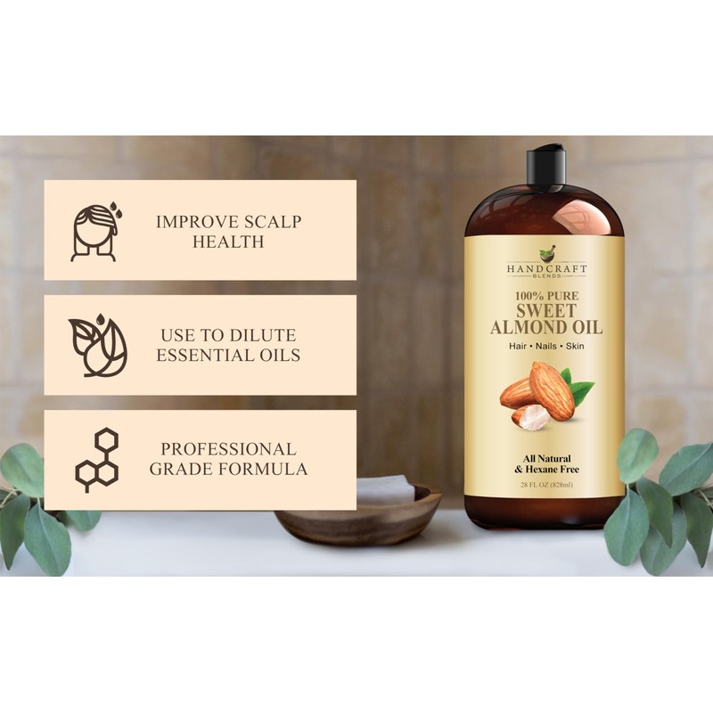 Handcraft Blends Sweet Almond Oil - 28 Fl Oz -