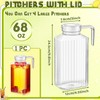 Panitay 1 Pcs 68 Ounces Plastic Pitcher with Lid Clear