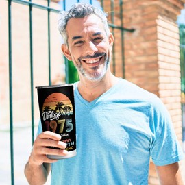 50th Birthday Gifts for Him 50 Year Old Gifts for Men Cool Gifts for 50 Year Old Man 1975 Birthday Gifts for Man Happy 50th Birthday Decorations Men Insulated Stainless Steel Travel Tumbler 20 OZ