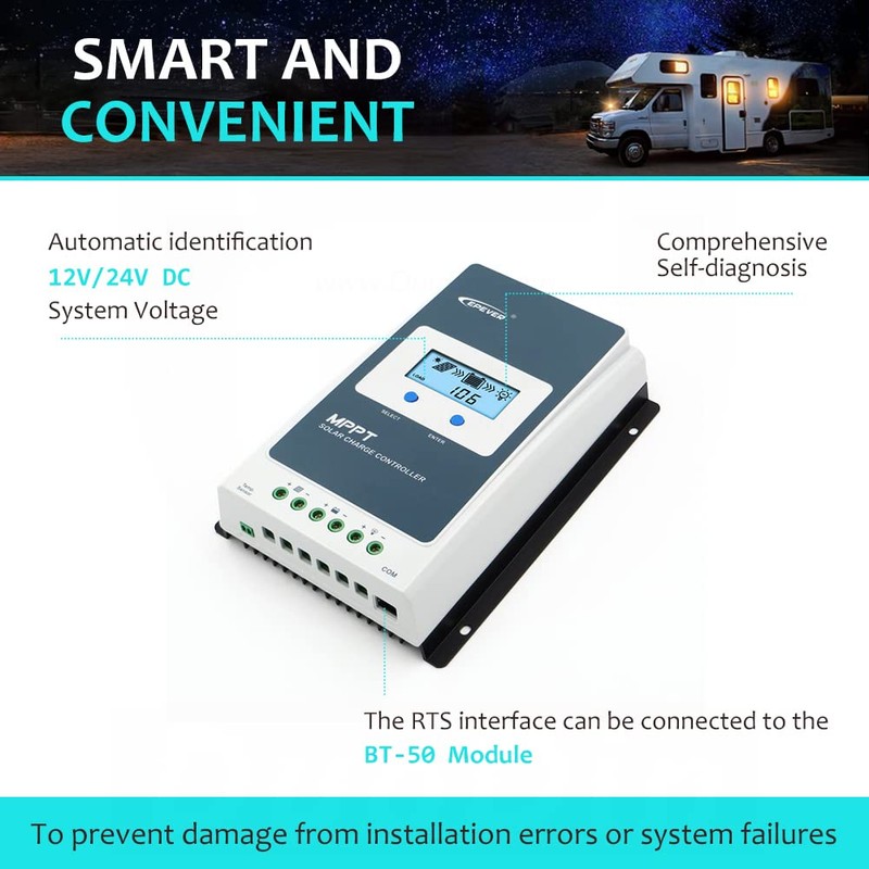 EPEVER 40A Solar Charge Controller MPPT Solar Panel Charge Controller