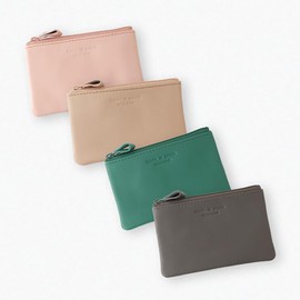 Slip-On Noir P Pouch S Light Blue B-NSL-1503 Leather Accessory Case Key Ring