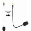 Jowxsx Black Headset Microphone Adjustable 360 Degrees Bendable Jack Headphone