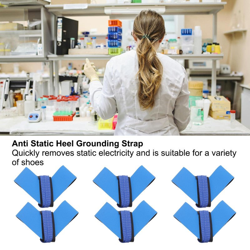 sourcing map 6pcs ESD Anti Static Foot Heel Straps 20"