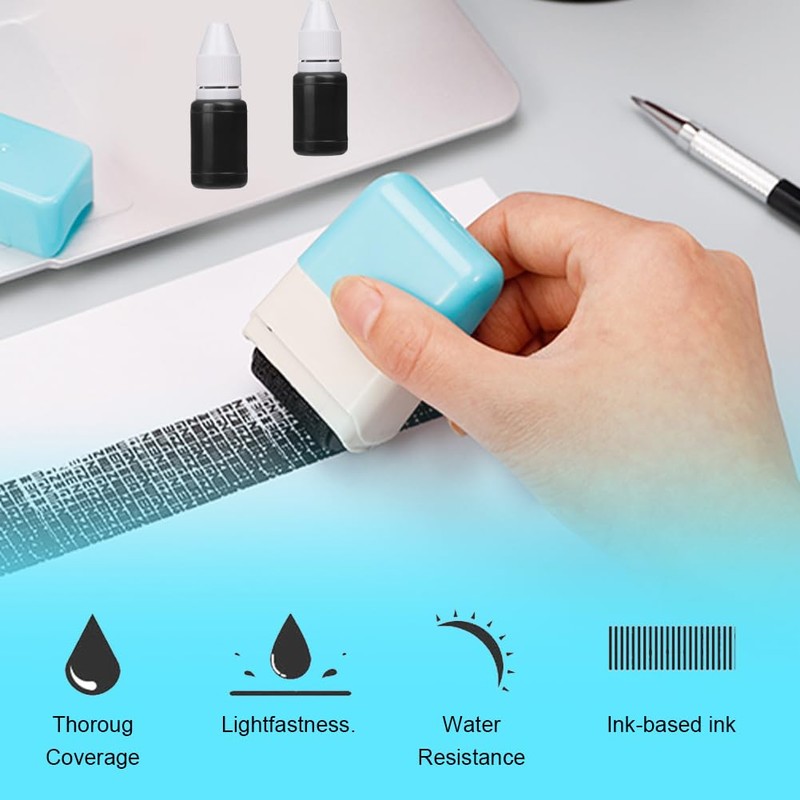 Word Tape Rolling Stamp, Data Protection Rolling Stamp, Camouflage Identity