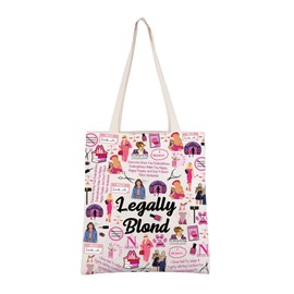 AKTAP Legally Movie Gift Elle Woods Tote Bag Legally The Musical Merch Law Student Inspired Gift Movie Memorabilia for Fans (Elle Woods Tote)