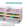 4 Tiers Stackable A4 Paper Trays, Office Desk File Holder,