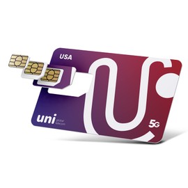 UNIGLOBAL - SIM Card for USA - Plans Starting at $15, Unlimited Talk & Text, Local 3-in-1 SIM Cards for Cell Phones, 5G-4G LTE Data - Easy Online Activation, National Coverage