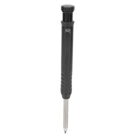 Carpenter Pencils, ABS Deep Hole Marker Mechanical Woodworking Pencil Carpenter Pencil In-built Sharpener for Metal Plastic Marking (Black)