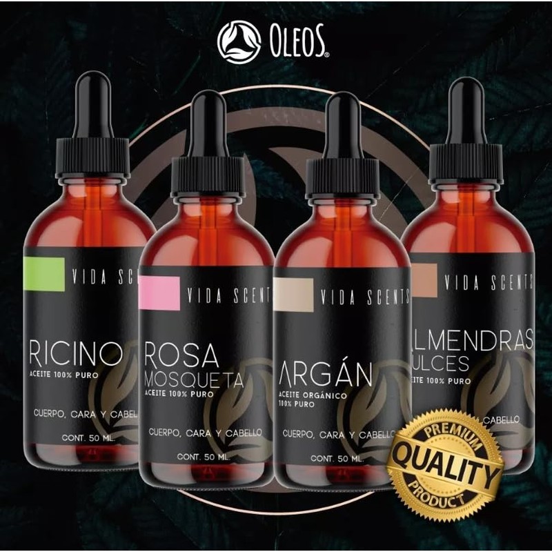 VIDA SCENTS | Aceite De Ricino 50ml 100% Natural, Puro