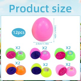 12Pcs Easter Egg Stampers Set, Stamps for Crafting, Easter Toys, for Holiday Hunts and Parties Spring Themed Stamps for Decorative Prizes and Basket Fillers Party Toys
