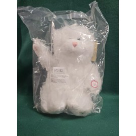BOYDS BEAR PURRSLEY CHITTER CHATTER Plush White Furry Cat / itten MEOWS 2007 NEW
