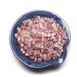 Cherry Tree Collection 1/2 Pound Polished Tumbled Gemstone Chips, Pebbles, Crystal Chips Bulk for Jewelry Making, Healing, Plants, Succulents, Aquariums, Decoration, Chakra (Strawberry Quartz)